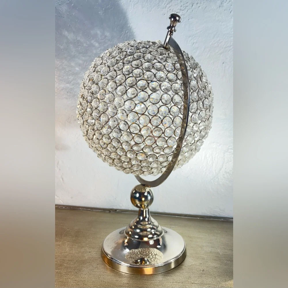 Crystal Globe Decor with Silver Stand - Picture 2 of 13